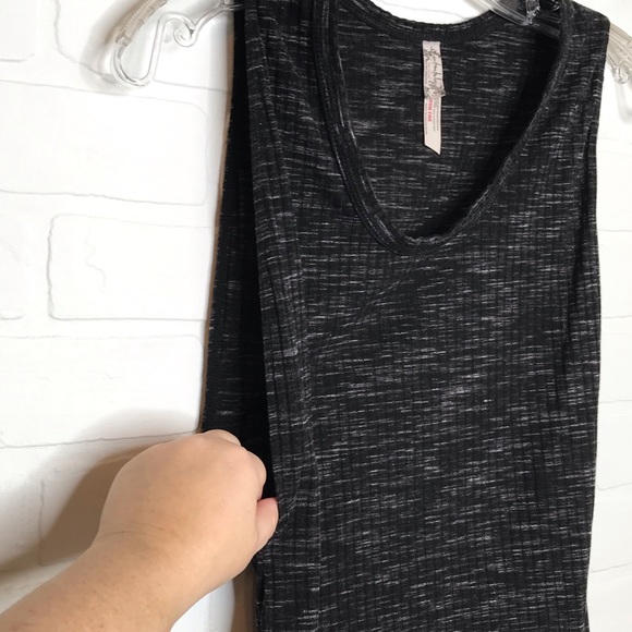 Free People Intimately Body Suit Sz S Ribbed Black - Picture 2 of 6
